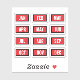 Alle maanden - Maanden van het jaar Sticker