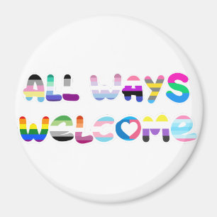 Alle manieren Welkom LGBTQIA+ inclusiviteit queer Magneet