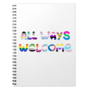 Alle manieren Welkom LGBTQIA+ inclusiviteit queer  Notitieboek