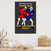 Alle mannen werden gecreeerd equalDan wat geleerde Poster (Keuken)