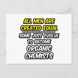 Alle Mannen worden gelijk Creëer...organische chem Briefkaart