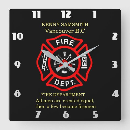 Alle mannen worden gelijk gemaakt, een paar worden vierkante klok (Voorkant)