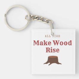 Alle maten maken hout rijzen sleutelhanger