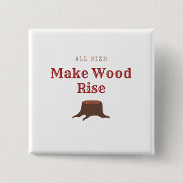 Alle maten maken hout rijzen vierkante button 5,1 cm