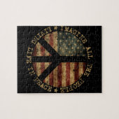 Alle mensen denken dat ze leven in vredeshippie legpuzzel (Horizontaal)