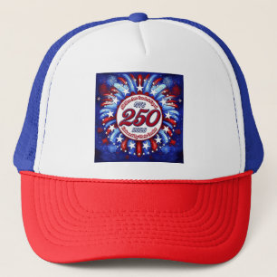 Alle Mensen Zijn Grafische Vuurwerk Rood Wit Blauw Trucker Pet