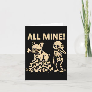 Alle Mijne Halloween Honden Skelet Botten Kaart