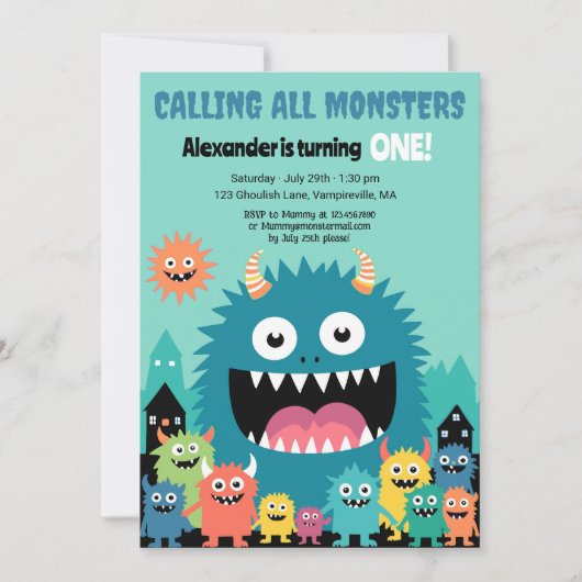 Alle monsters personaliseren kaart (Voorkant)