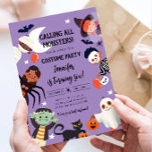 Alle Monsters roepen Halloween Kostuum Verjaardag Kaart