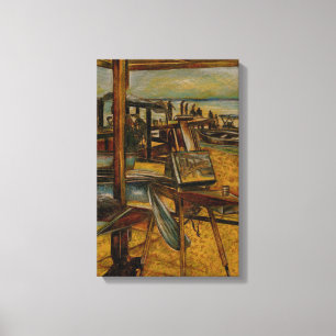 Alle mooie schilderijen beginnen met één penseelst canvas afdruk