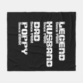 ALLE Naam Datum Jaar Legend Husband Pap Poppie wij Fleece Deken (Voorkant (Horizontaal))