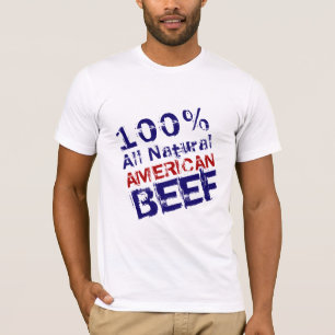 Alle natuurlijke Amerikaanse rundvlees T-shirt