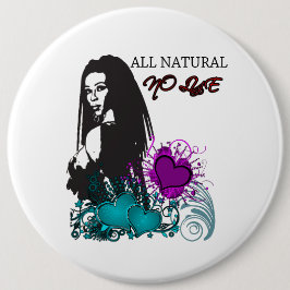 Alle natuurlijke No Lye Pin Ronde Button 6,0 Cm
