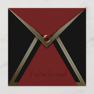 Alle Occasion Black Red Invitation Sjabloon Kaart