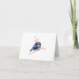 Alle Occasion Blue Jay Bird Folted Wenskaart Kaart