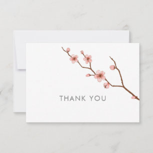 Alle Occasion Cherry Blossom Dank je Notecard Bedankkaart