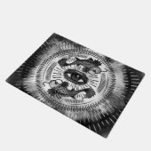 Alle ogen zien Oogvis en Koi Fish - Zwart-wit Deurmat (Schuin)