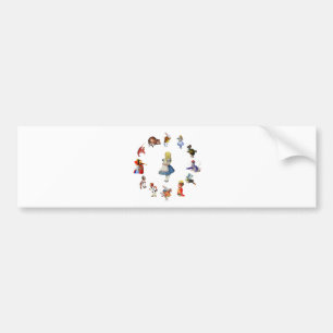 ALLE ONGEVEER IN WONDERLAND BUMPERSTICKER
