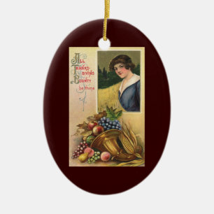 Alle oogst van Thanksgiving zij de uwe Keramisch Ornament