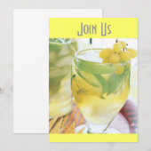 ALLE OPENBARE PARTIJENINVITATIE "JOIN US" KAART (Voorkant / Achterkant)