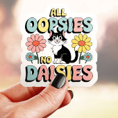 Alle opsies Geen Daisies Cat Vinyl Sticker