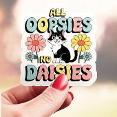 Alle opsies Geen Daisies Cat Vinyl Sticker