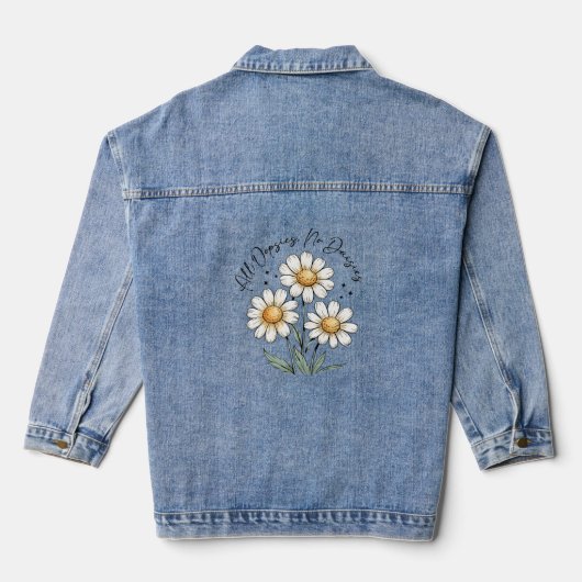 Alle opsies, geen madeliefjes denim jacket (Achterkant)