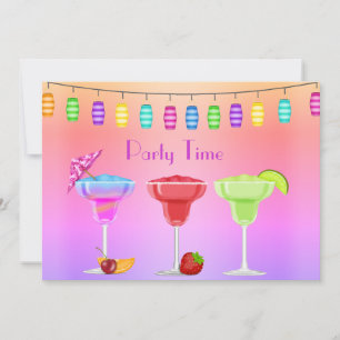 ALLE OPVALLEN BINNEN COCKTAIL PARTIJINVITAIL roze Kaart