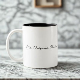 Alle originele onderdelen citeren tweekleurige koffiemok