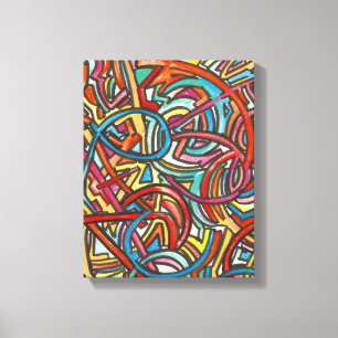 Alle paden eindigen daar-Abstracte kunst hand gesc Canvas Afdruk