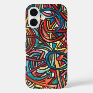 Alle paden eindigen met Abstracte kunst met handsc iPhone 16 Hoesje
