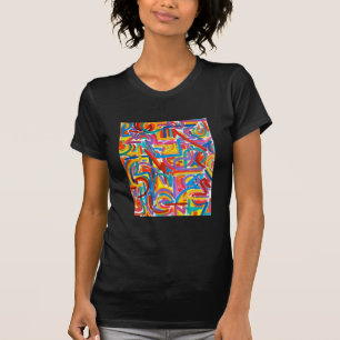 Alle paden gaan daar naartoe - Abstract kunsthaar T-shirt