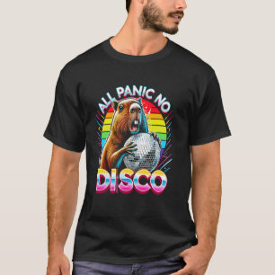 Alle Paniek Geen Disco Capybara Grappig Schreeuwen T-shirt