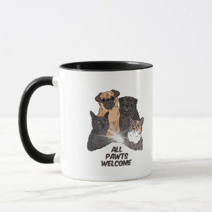 Alle Pawts Welkom Combo Mok, 11 oz Mok