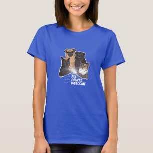Alle Pawts Welkom Vrouwen Basic T-shirt