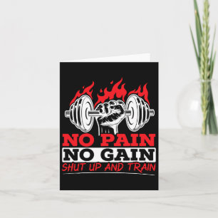 Alle pijn Geen toename Gym Weightlift Bodybuilding Kaart