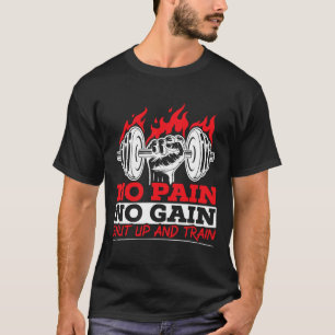 Alle Pijn Geen Winst Gym Gewichtheffen Bodybuildin T-shirt