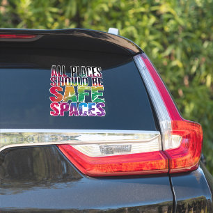 Alle Plaatsen Moeten Veilige Ruimtes Zijn LGBTQ Pr Sticker