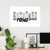 Alle poten op de beroemde Dog Quotes Foster Dog Poster (Thuiskantoor)