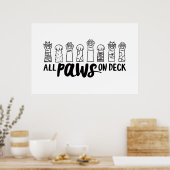 Alle poten op de beroemde Dog Quotes Foster Dog Poster (Keuken)