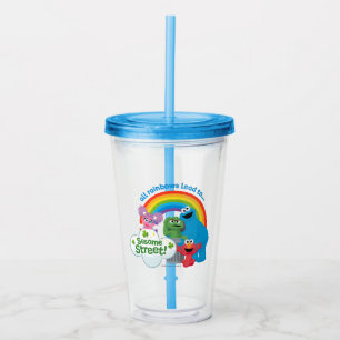 Alle regenbogen leiden naar Sesamstraat Acryl Drinkbeker