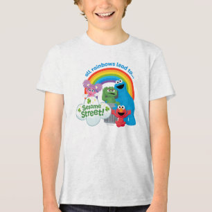 Alle regenbogen leiden naar Sesamstraat Tri-Blend Shirt