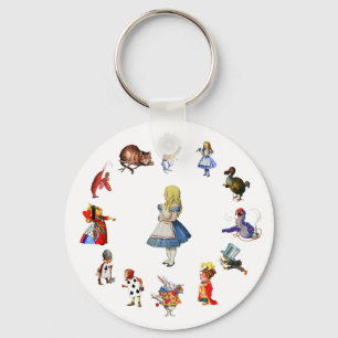 ALLE ROND ALICE IN WONDERLAND SLEUTELHANGER
