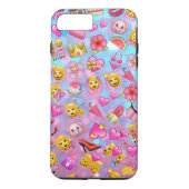 Alle roze emrijke Emojis Collage Pattern Case-Mate iPhone Case (Achterkant)
