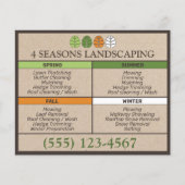 Alle seizoensgebonden landschapszorgbrochure flyer (Voorkant)