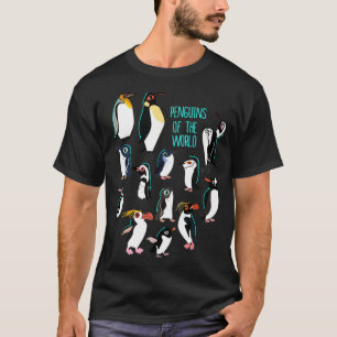 Alle soorten pinguïns van de wereld I Pinguïn P T-shirt