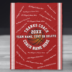 Alle spelnamen van de speler, cadeau voor Basketba Fleece Deken
