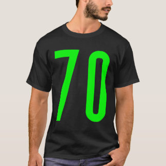 Alle Sport Fan Favoriet Groen Nummer 70 Jersey T-shirt