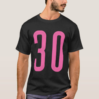 Alle Sport Fan Favoriet Roze Nummer #30 Jersey T-shirt