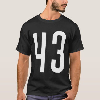 Alle Sport Fan Favoriet Wit Nummer 43 Jersey T-shirt